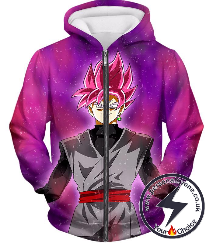 Dragon Ball Super Godly Form Zamasu Super Saiyan Rose Cool Promo Anime Zip Up Hoodie